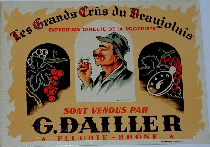 Publicité  Cartonnée "VIN DAILLER" - Placas De Cartón