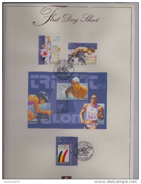 BELGIE - BELGIQUE  First Day Sheets volledig jaar 2000 - 23 stuks