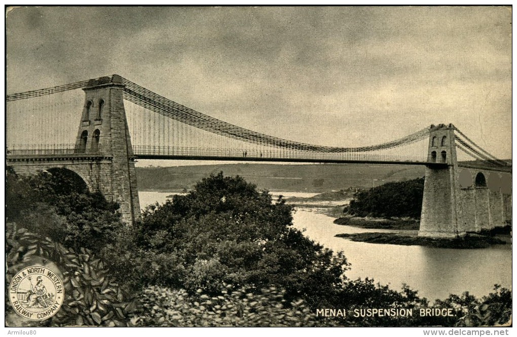 N°465 PPP 347  MENAI SUSPENSION BRIDGE RAILWAY COMPANY - Anglesey