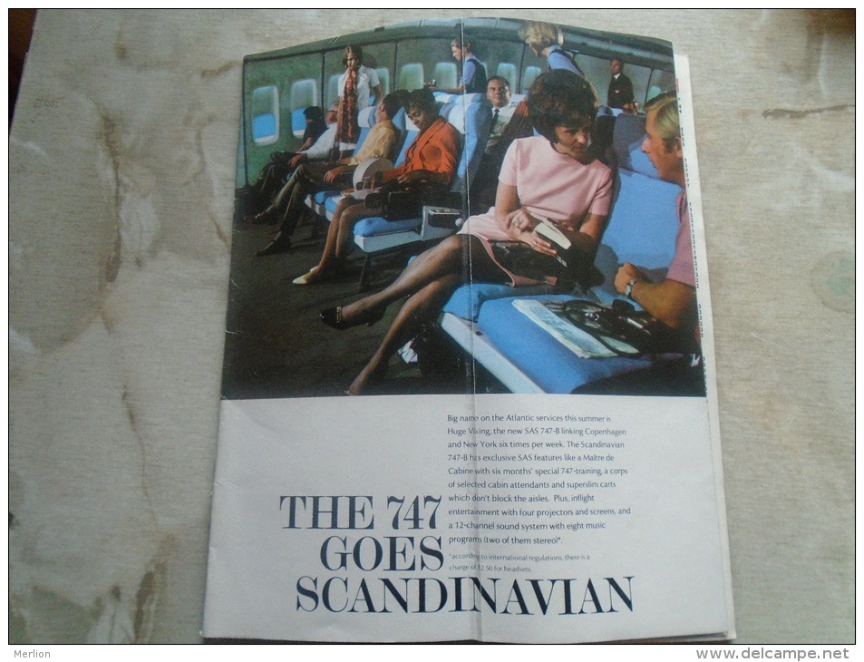 SAS  Scandinavian  Airlines Timetable - 1971  -Airport  Airplane  D137219 - Europa