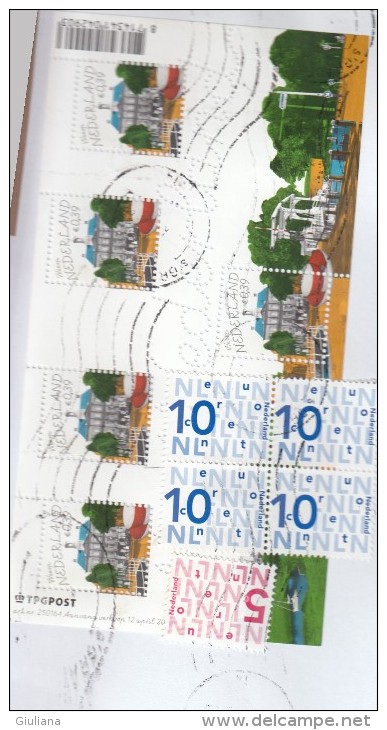 Olanda 2013 - Bustone . X L´Italia Affrancato Con10 Stamps - Lettres & Documents