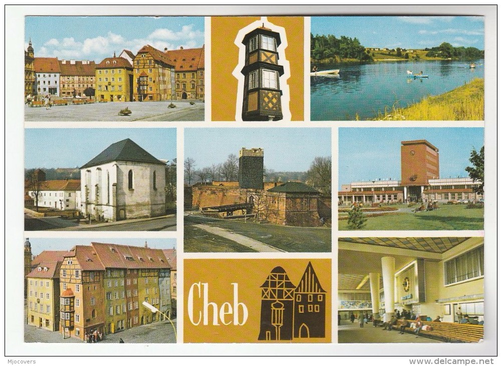 1971  CZECHOSLOVAKIA COVER Stamps 60h OSAKA EXPO  (postcard Cheb) - Covers & Documents