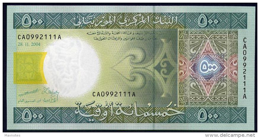 MAURITANIA   : Banconota 500 Ouguiya - P12a - 2004 - UNC - Mauritanie