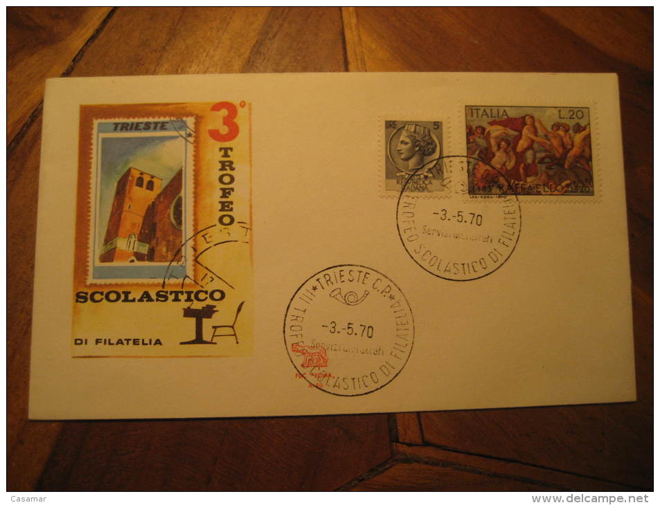 Trieste 1970 Trofeo Escolastico Cancel Cover Italy Triest - Andere & Zonder Classificatie