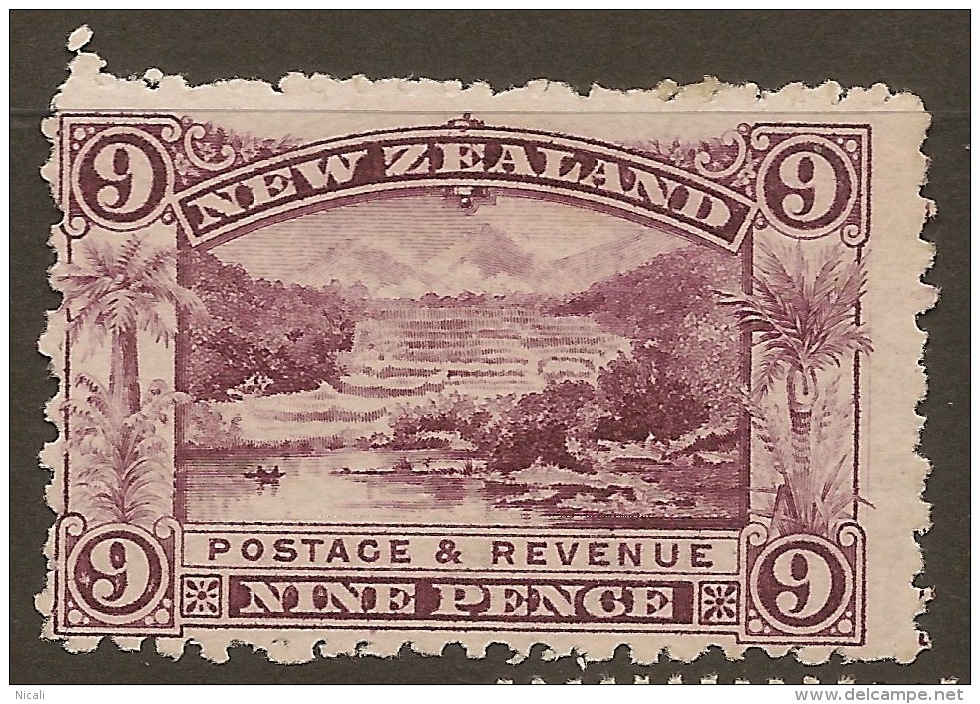 NZ 1898 9d Terraces Inverted Wmk SG 314w HM #VY5 - Neufs