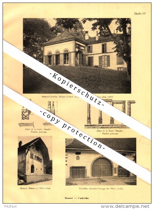 Photographien / Ansichten , 1933 , Cudrefin , Broye-Vully , Montet , Grandcour , Prospekt , Architektur , Fotos !!! - Cudrefin