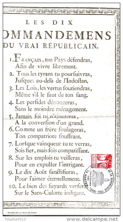 FRANCE. N°2772 De 1992 Sur Document Philatélique. - Revolución Francesa