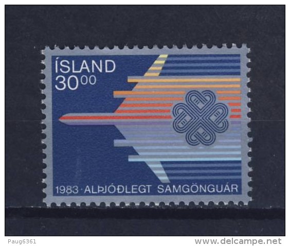 ISLANDE 1983 ANNEE DES COMMUNICATIONS  Yvert: 558  NEUF MNH** - Unused Stamps