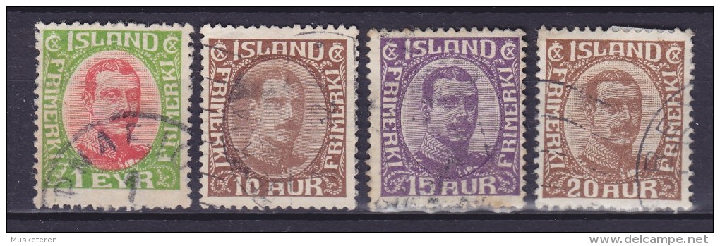 Iceland 1920 Mi. 83, 161, 90, 101     König ChristianX. - Unused Stamps