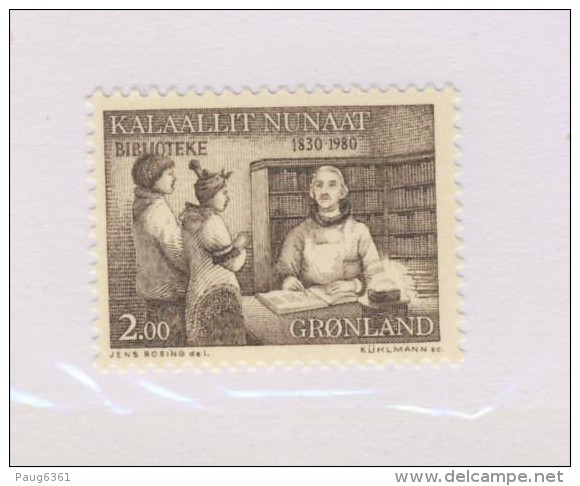 GROENLAND 1980 BIBLIOTEQUE  Yvert N°111 NEUF MNH** - Neufs