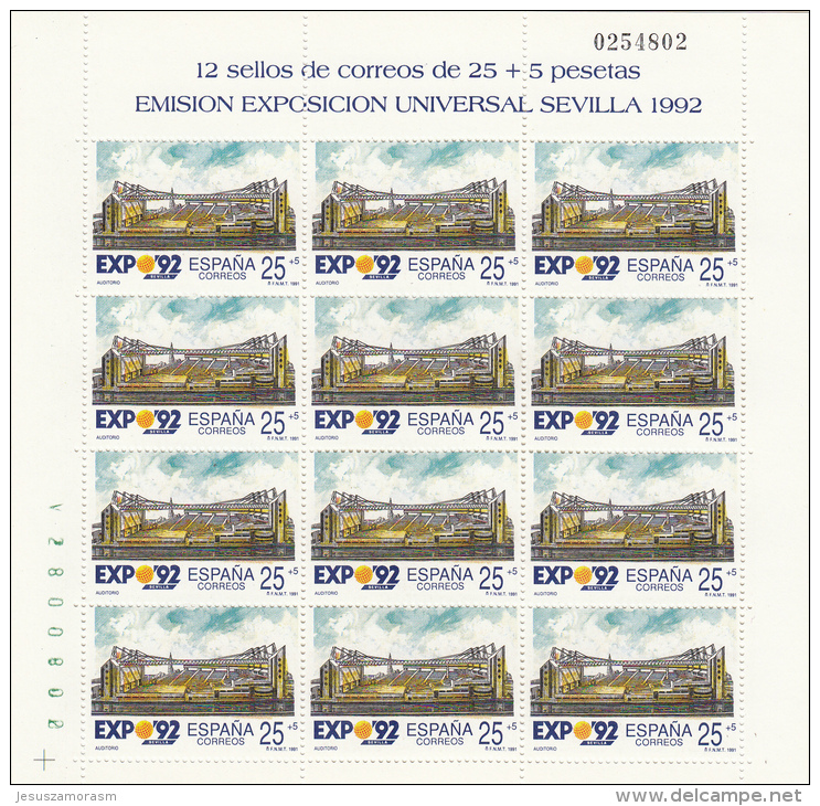 España Nº 3100 Al 3103 En Minipliegos De 12 Series - Full Sheets