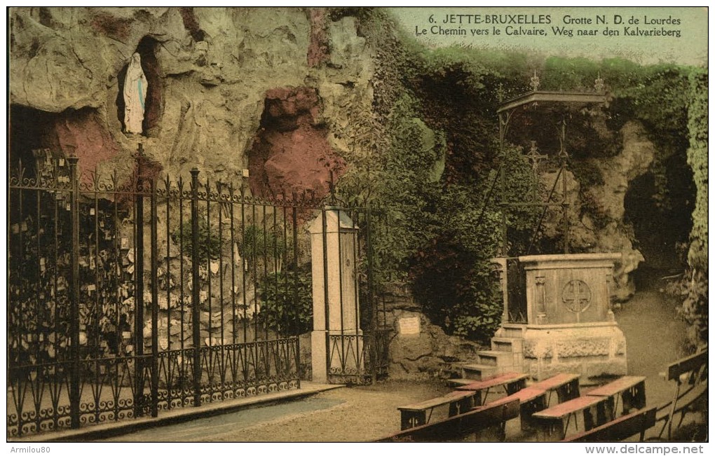 N°587 PPP 381 BRUXELLES JETTE GROTTE N D DE LOURDES LE CHEMIN VERS LE CALVAIRE - Jette