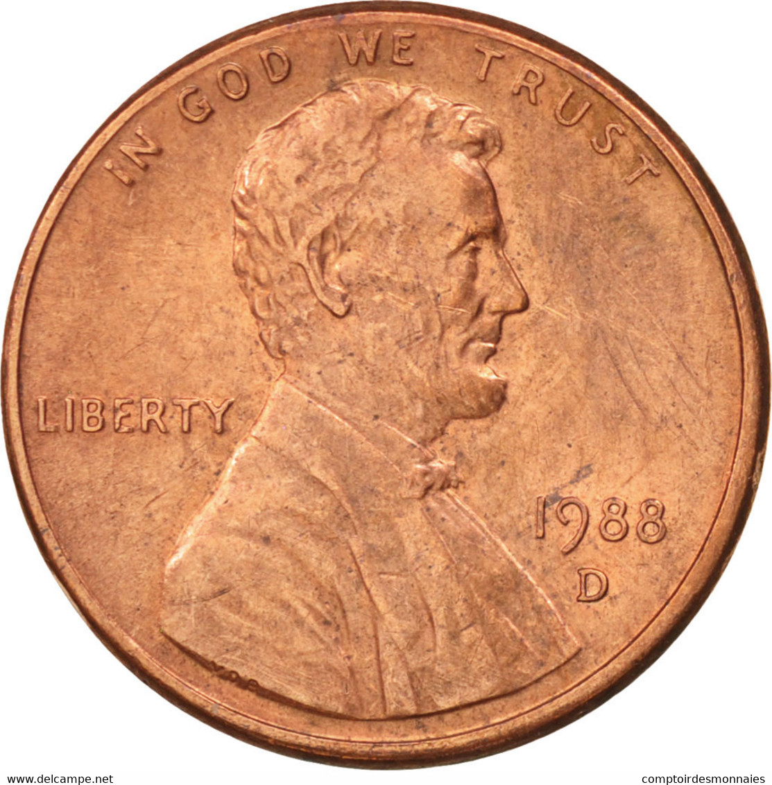 Monnaie, États-Unis, Lincoln Cent, Cent, 1988, U.S. Mint, Denver, SUP, Copper - 1959-…: Lincoln, Memorial Reverse