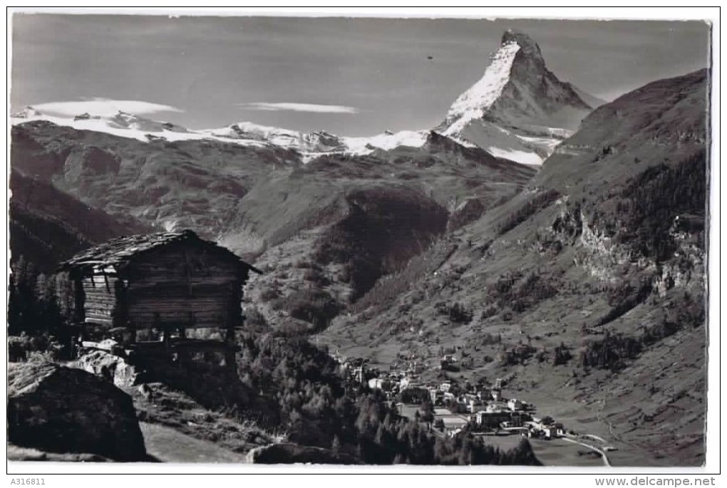 Cpsm  ALP LAREIN EN DER JENAZER  SKIABFAHRT - Jenaz