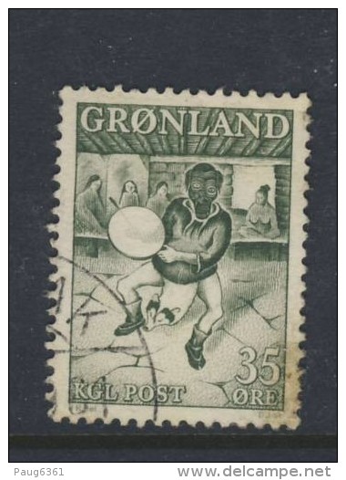 GROENLAND 1961 DANSEUR  Yvert N°35  OBLITERE - Used Stamps