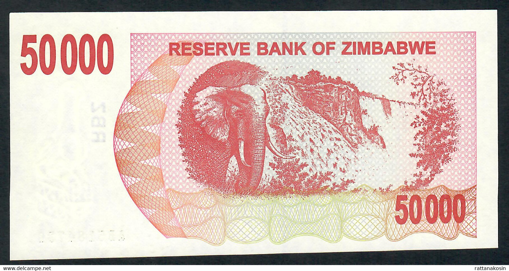 ZIMBABWE P47  50.000  DOLLARS  1.3.2007 To 31.7.2007 #AB Signature 5  UNC. - Zimbabwe