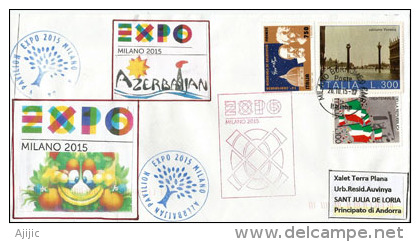 AZERBAIJAN. EXPO UNIVERSELLE MILANO 2015. Lettre Du Pavillon D'Azerbaidjan à Milan,  Avec Tampon Officiel EXPO - 2015 – Milan (Italie)