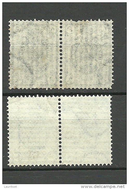 RUSSLAND RUSSIA 1889 Michel 49 X & 49 Y In Pair O - Oblitérés