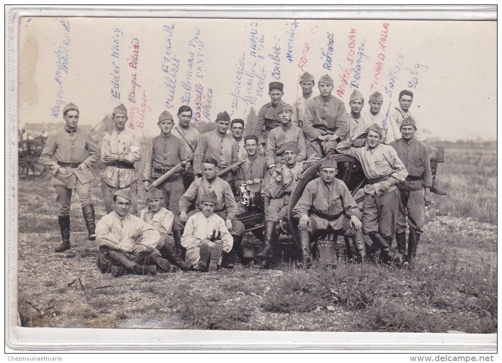 309 EME REGIMENT D ARTILLERIE SUR UN CANON - OBUS - CARTE PHOTO MILITAIRE - Regimente