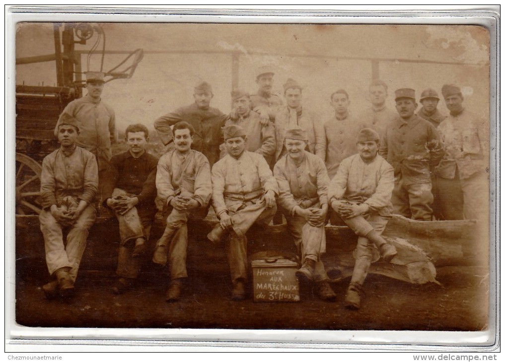 3 EME REGIMENT DE HUSSARDS - LES MARECHAUX - CARTE PHOTO MILITAIRE - Régiments