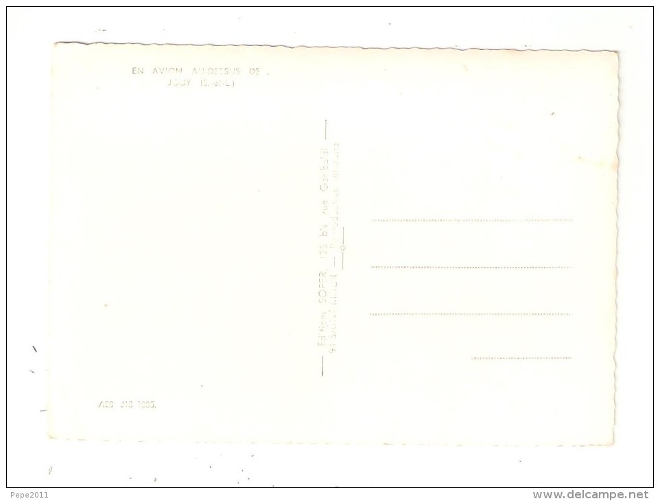 CPSM 28 JOUY Vue Aérienne En Avion Au-dessus De ... Eglise - Maisons .... - Jouy
