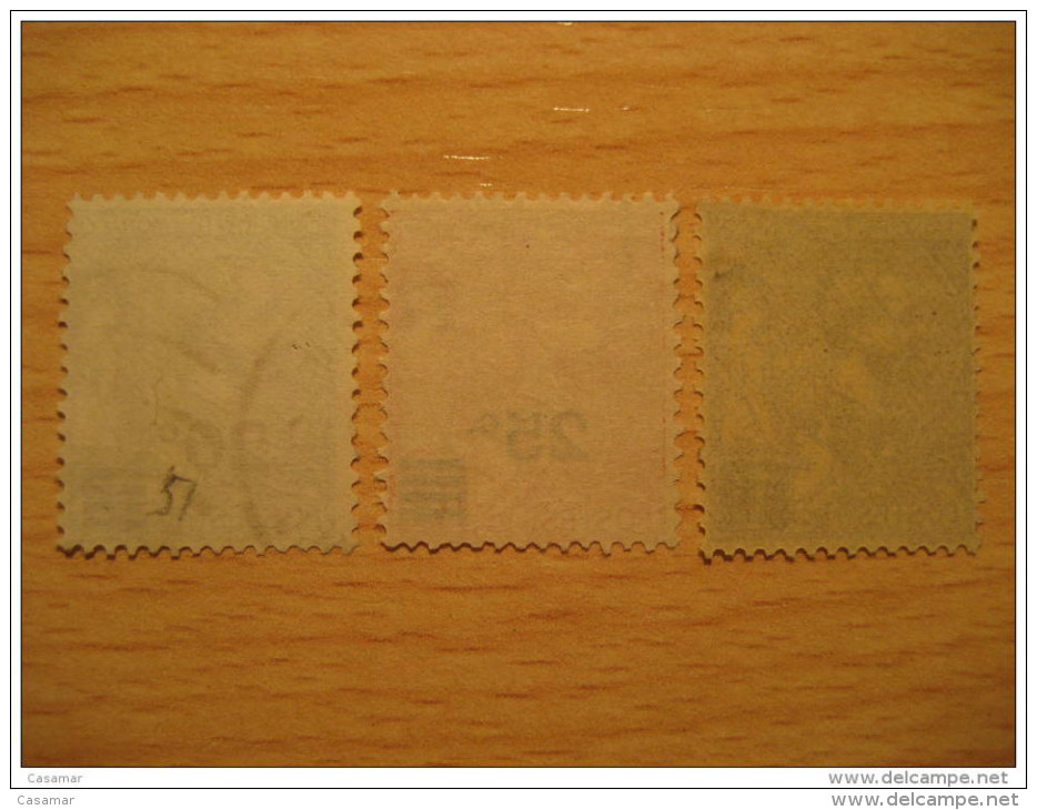 Yvert 51/3 CAT 2002: 11,05 EUR MONACO Overprinted Complete Set - Otros & Sin Clasificación