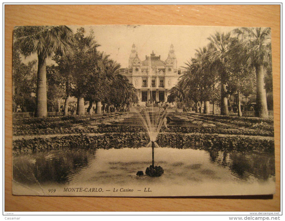 MONACO Monte-Carlo 1907 To Munich Germany Stamp On Casino Club Kasino Garden Post Card France - Briefe U. Dokumente