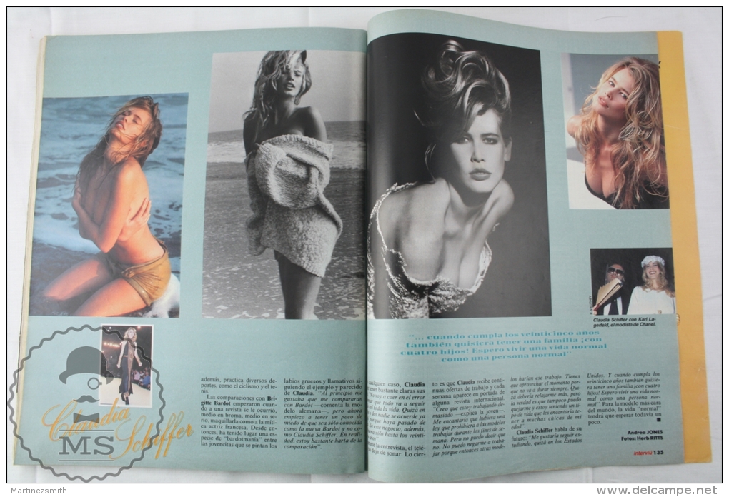 1990 Spanish Men´s Magazine - Claudia Schiffer Cover Girl, Kim Basinger, Wen Ging - [2] 1981-1990