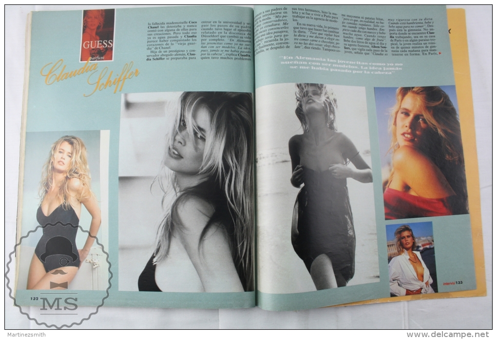 1990 Spanish Men´s Magazine - Claudia Schiffer Cover Girl, Kim Basinger, Wen Ging - [2] 1981-1990