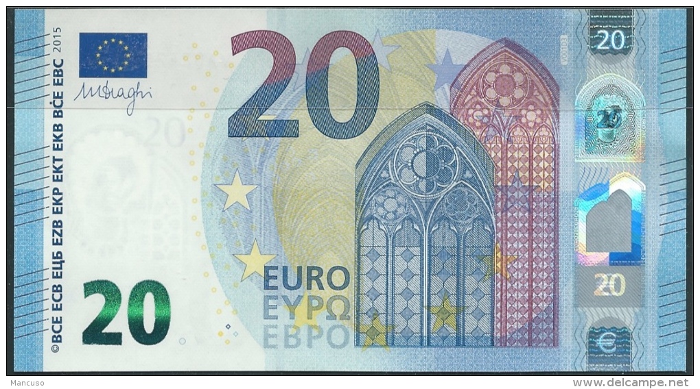 &euro; 20  SPAIN  VA V001 D3  DRAGHI UNC - 20 Euro