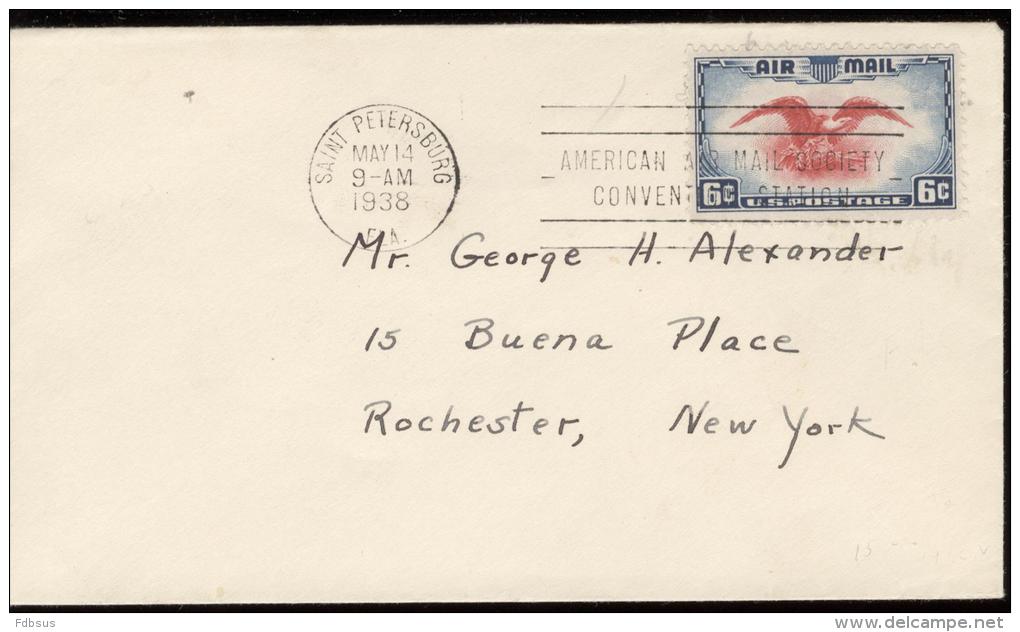 FDC - Scott C23 -  Canc. SAINT PETERSBURG -  Cote Scott Us 17,50 - AMERICAN AIR MAIL CONVENTION STATION - 1851-1940