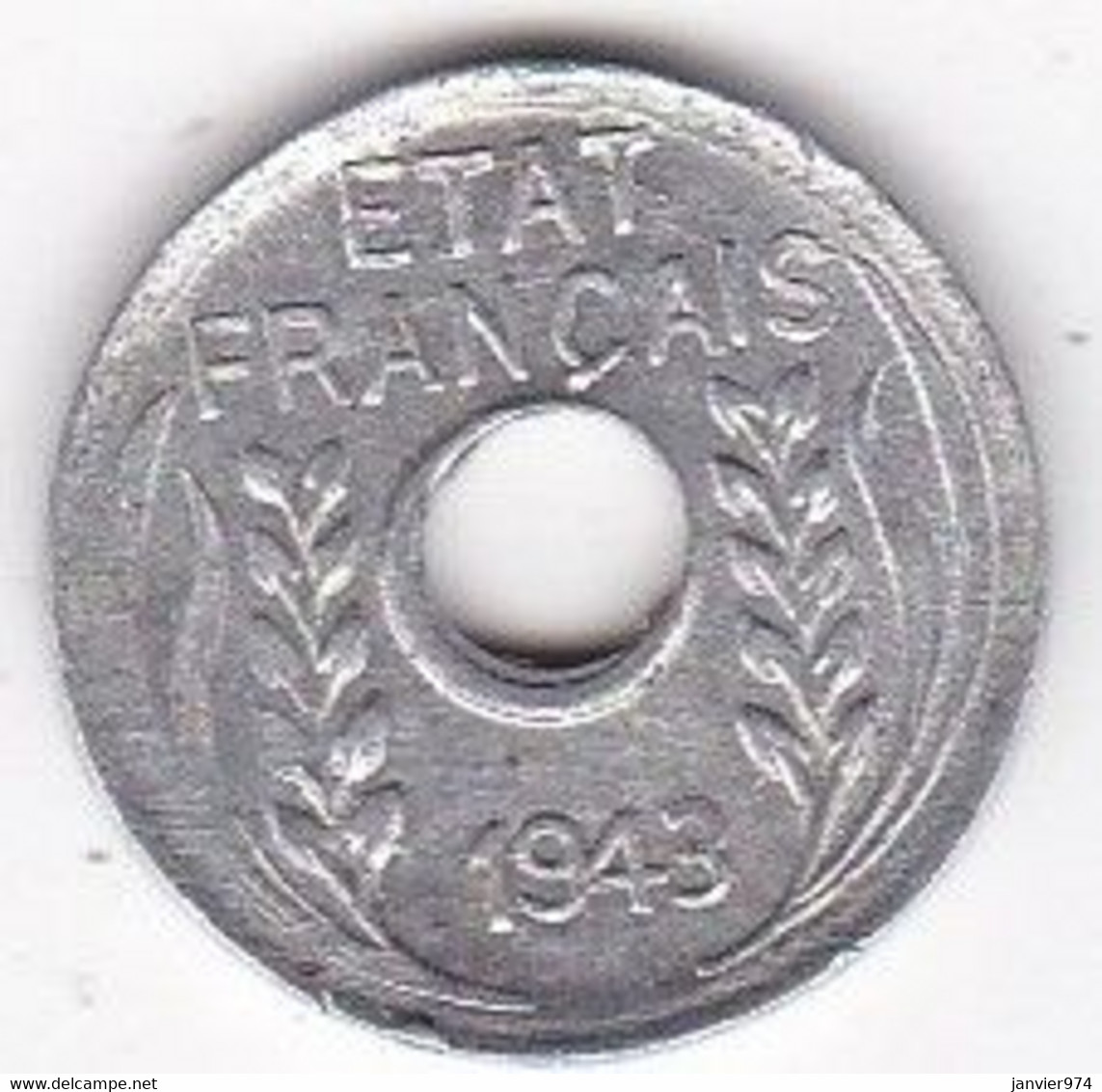 Indochine 1 Cent 1943 Hanoi. En Aluminium - French Indochina