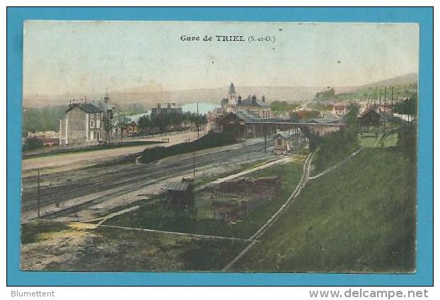 CPA Chemin De Fer Gare De TRIEL 78 - Triel Sur Seine