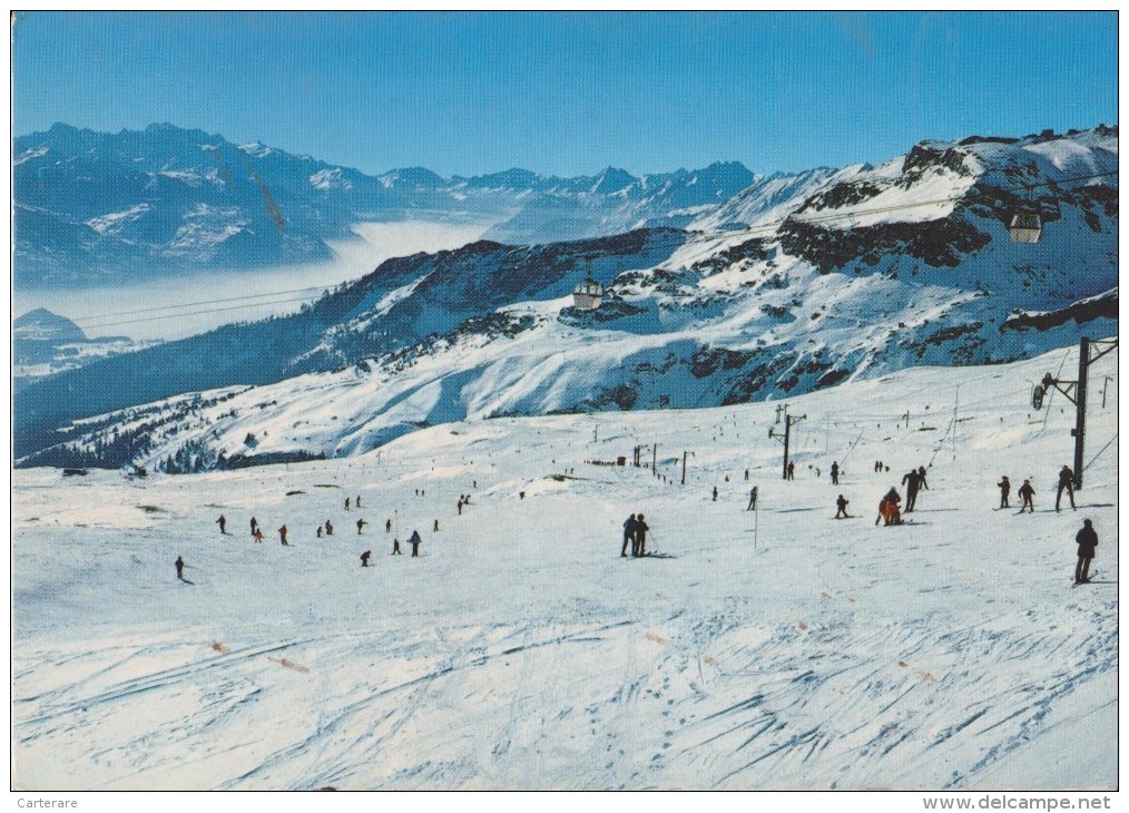 SUISSE,SWITZERLAND,SWISS, HELVETIA,SCHWEIZ,SVIZZERA ,VALAIS,CRANS MONTANA,vallée Du RHONE,VUE PANORAMIQUE - Crans-Montana