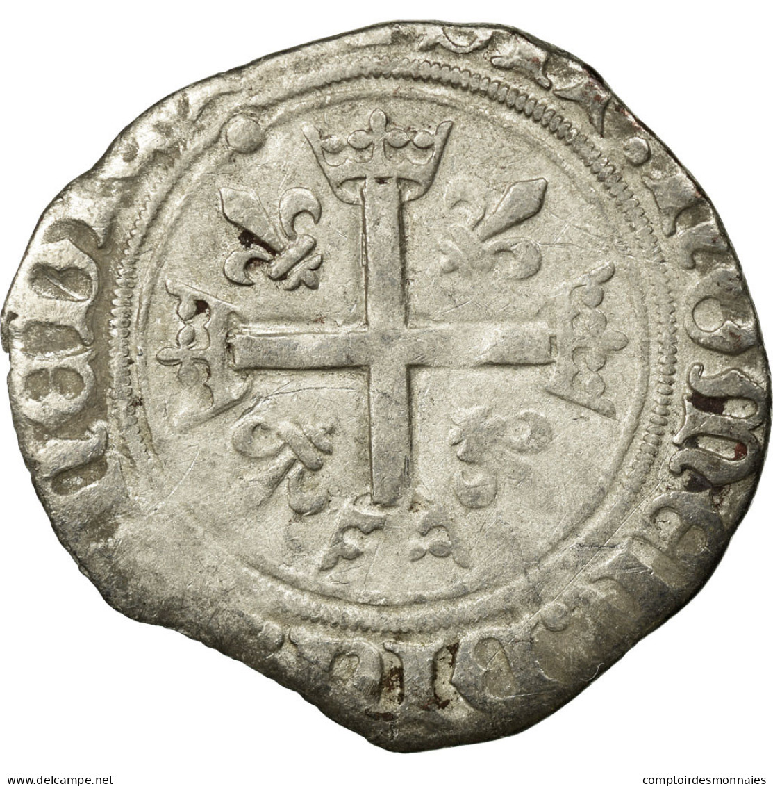Monnaie, France, Karolus Or Dizain, Undated, Saint Lô, TB, Billon, Duplessy:593 - 1483-1498 Charles VIII L'Affable