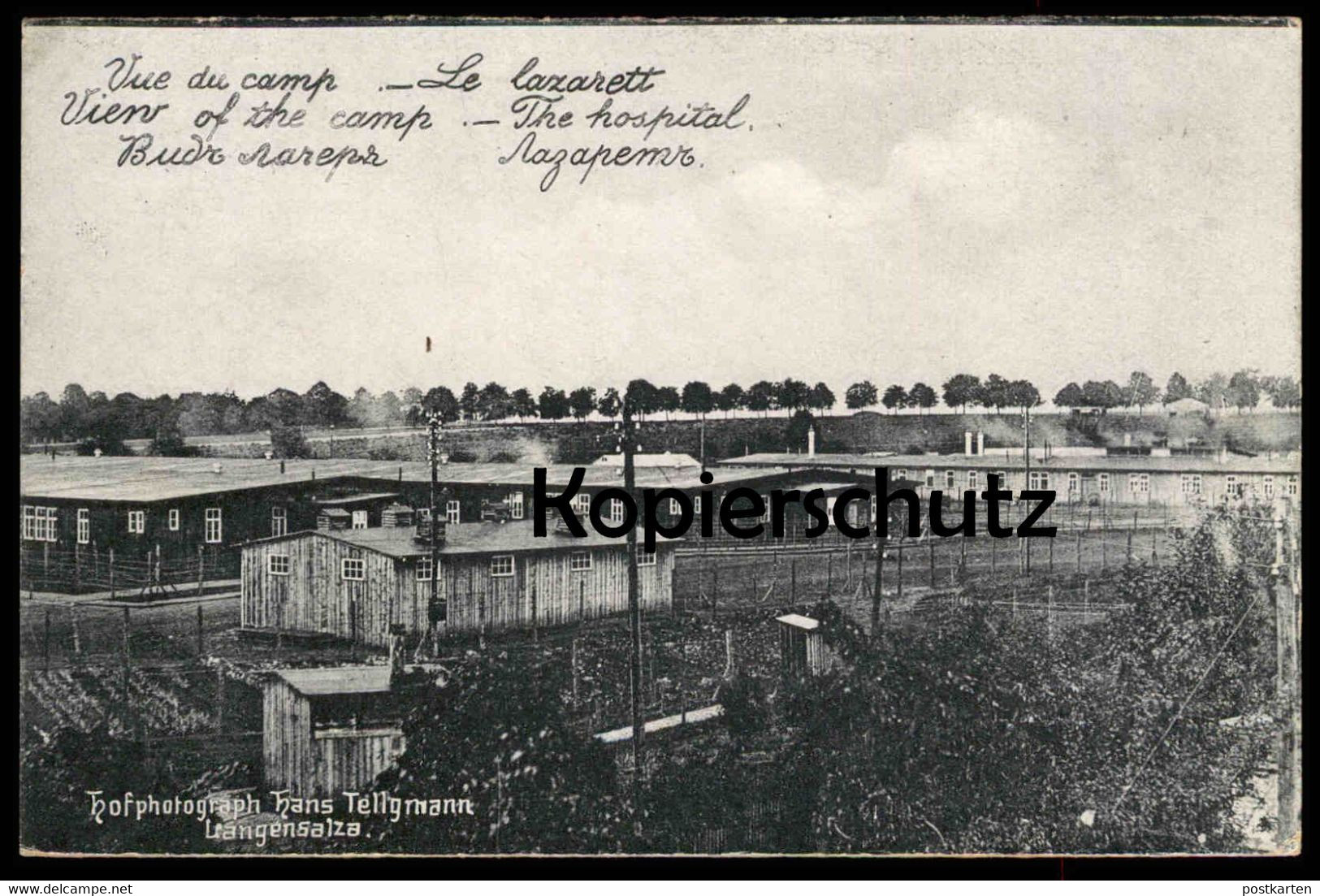 ALTE POSTKARTE VUE DU CAMP LE LAZARETT LANGENSALZA Camp De Prisonniers Kriegsgefangenenlager Lager Hospital Cpa Postcard - Bad Langensalza