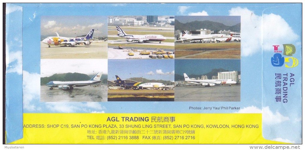 Hong Kong, China Air Mail Par Avion AGL Trading 2004 Cover Brief HJORTSHØJ Denmark $1.40 Bird Vogel Oiseau (Cz. Slania) - Covers & Documents