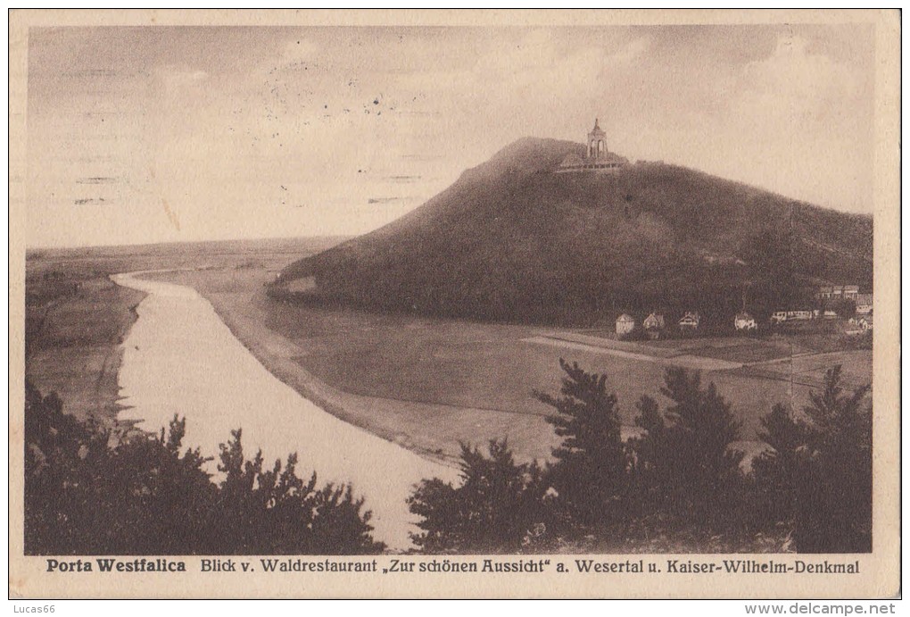 Porta Westfalica - Blick V. Waldrestaurant "Zur Schone Aussicht" - Porta Westfalica