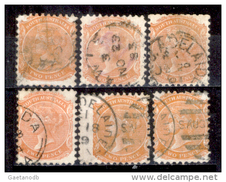 Australia-del-Sud-00039 - 1868-74 - Y&T N. 26 (o) - Dimensioni Diverse - Privi Di Difetti Occulti. - Used Stamps