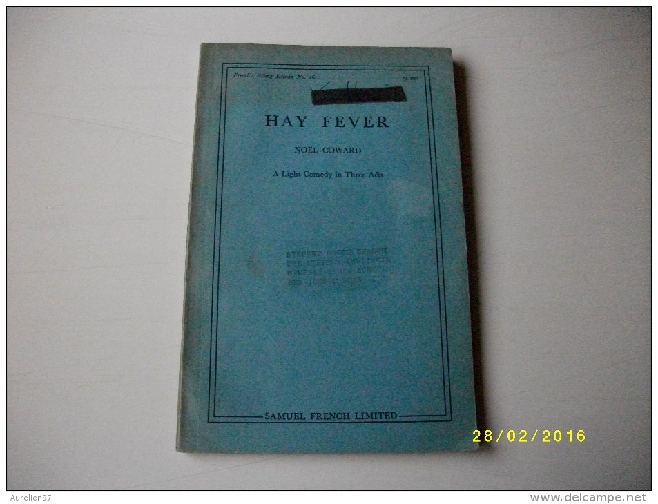 Hay Fever En Anglais - Culture