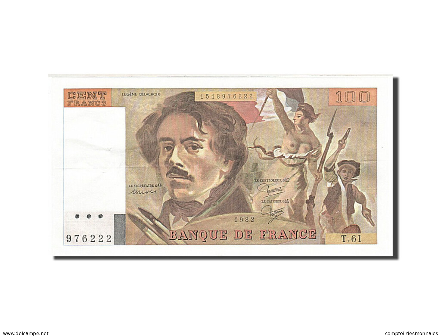 Billet, France, 100 Francs, 1978, 1982, SUP+, Fayette:69.6, KM:154b - 100 F 1978-1995 ''Delacroix''