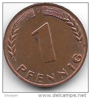 *1 Pfennig 1967 G  Km 105  Xf - 1 Pfennig