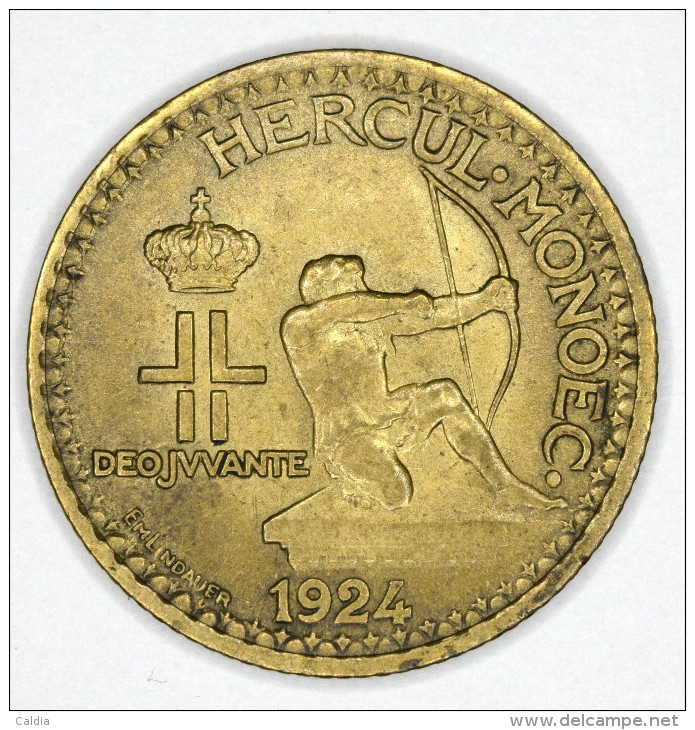 Monaco 1 Franc 1924 AUNC # 2 - 1922-1949 Louis II