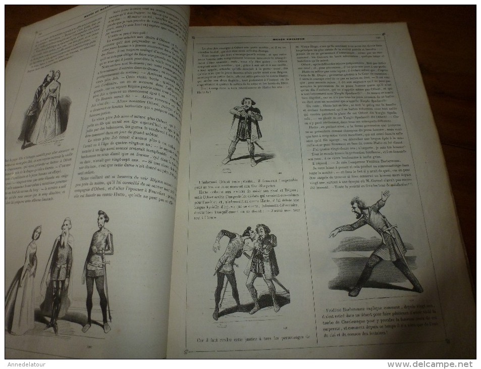 1840  LES BURGS infiniment trop GRAVES ,Tartinologie découpée en 3 , Musée PHILIPON  (paroles Victor Hugo) ,ill Cham etc