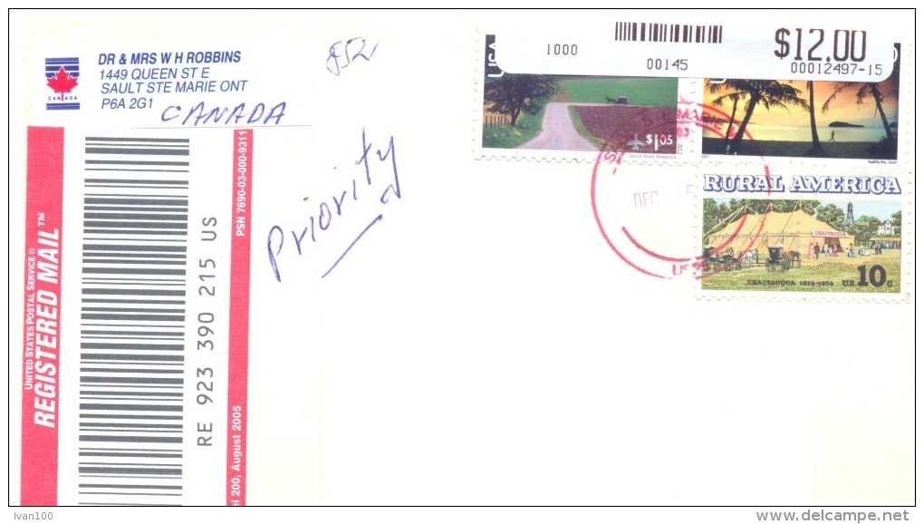 2013.USA, The Letter By Registered Post To Moldova - Lettres & Documents