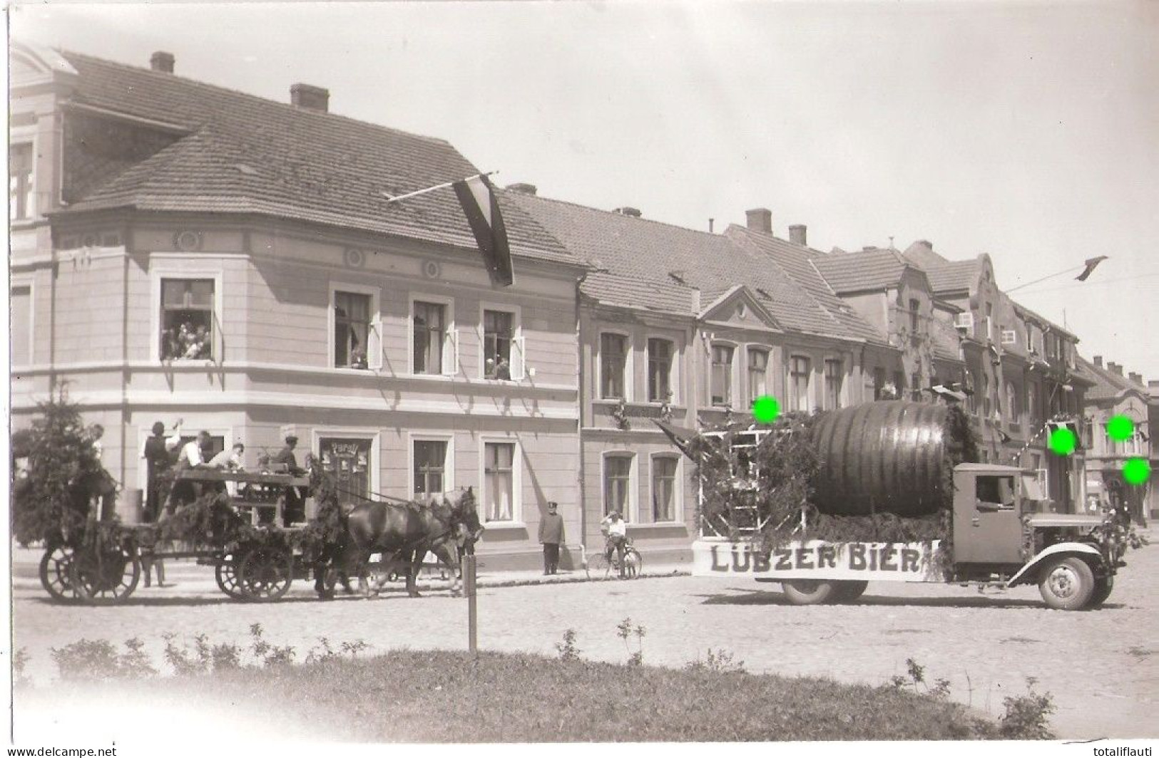 STAVENHAGEN Bei Teterow Malchin Original Private Fotokarte Der Zeit Turnfest 1933 Umzug Mit Bier Wagen Lübz Er Fast TOP- - Teterow