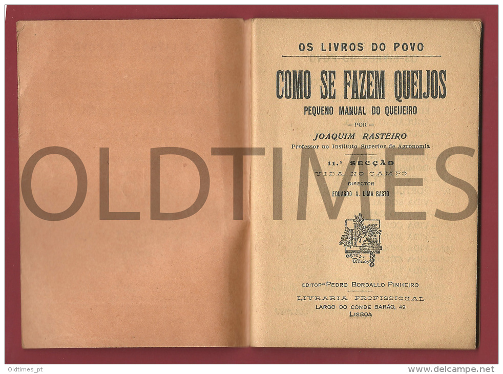 PORTUGAL - COMO SE FAZEM QUEIJOS - 1915 BOOK - Pratique