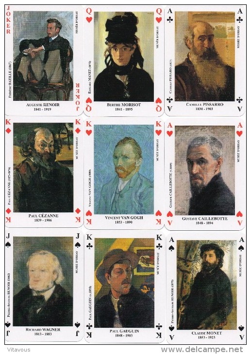 Portraits Et Autoportraits  Peintre   Jeu De 54 Cartes Made In France - 54 Cards