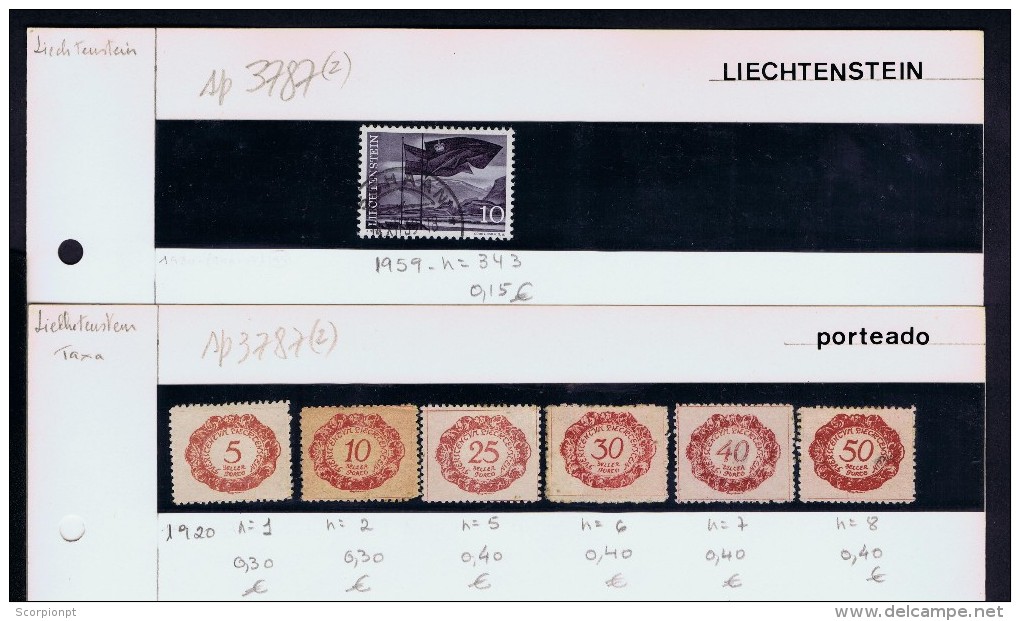 LIECHTENTEIN  Used+mint LOT  #several 1959 +(1920 Port Due - Porteado Taxe Stamps) Sp3787 - Portomarken