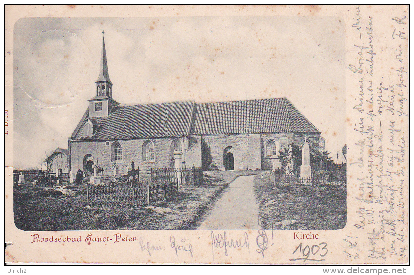 AK Nordseebad Sanct-Peter - KIrche - 1903 (21808) - St. Peter-Ording